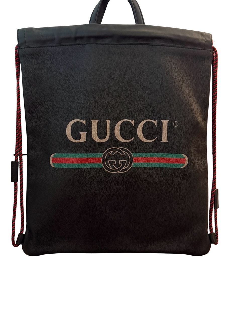 Unworn/Unused Gucci Drawstring Vintage Logo Backpack With Pouch